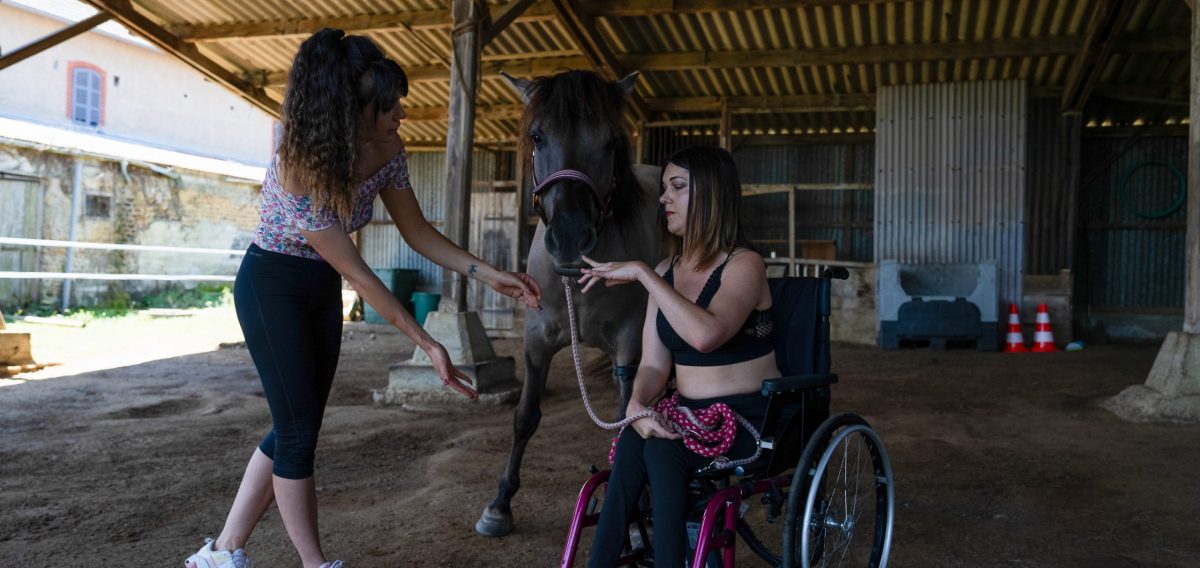 Séance d’équithérapie dans les Hautes-Pyrénées avec Equi'Home